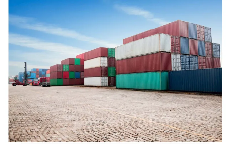 Shipping containers shown as examples of general supply requirements