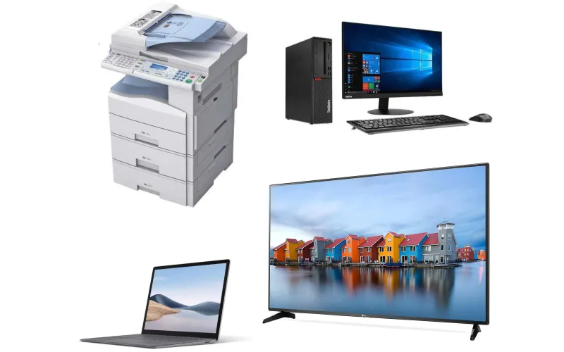 Computer, photocopier and office electronics examples
